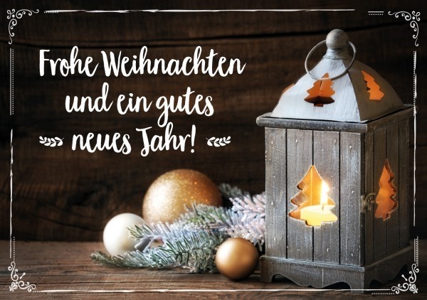 Faltkarte 'Frohe Weihnachten und ein gutes neues Jahr!'