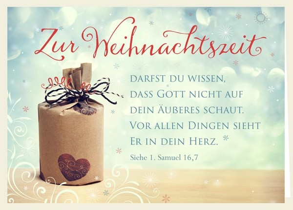 Faltkarte 'Zur Weihnachtszeit' 6 Ex.