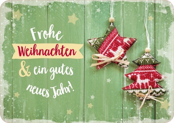 Postkarte 'Frohe Weihnachten & ein gutes neues Jahr!'
