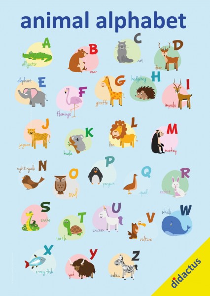 Lernposter 'animal alphabet'