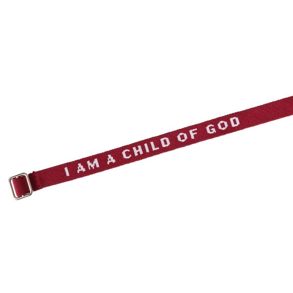 Armband 'I am a child of God' dunkelrot