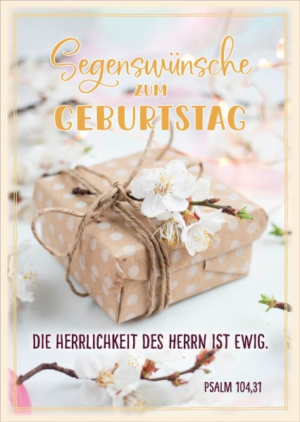 Postkarte 'Segenswünsche zum Geburtstag' 10 Ex.