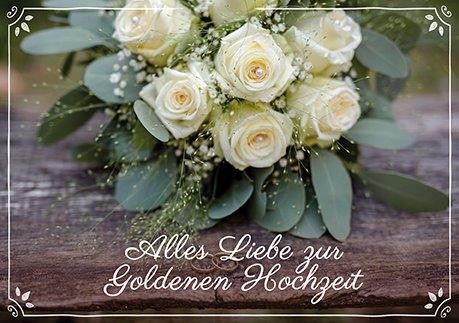 Faltkarte 'Alles Liebe zur Goldenen Hochzeit'