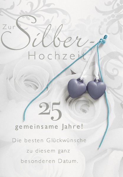 Faltkarte 'Silberhochzeit - 25 gemeinsame Jahre!'