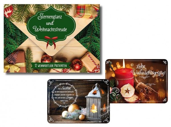 Postkarten-Set 'Sternenglanz und Weihnachtsfreude'
