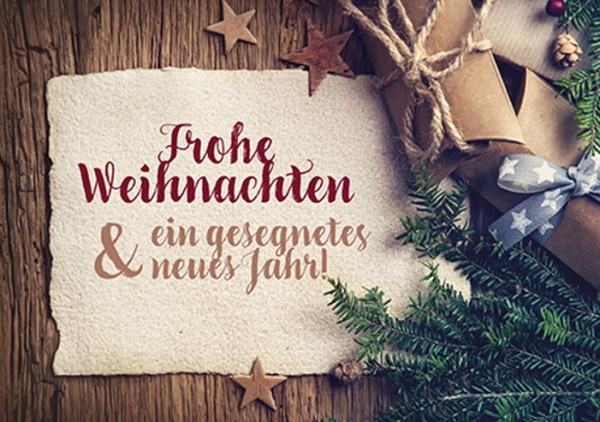 Faltkarte 'Frohe Weihnachten & ein gesegnetes neues Jahr!