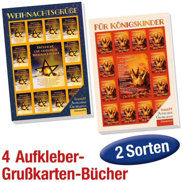 Paket 'Aufkleber-Grußkarten-Bücher' 4 Ex.